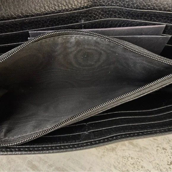 GUCCI GG Interlocking Long Wallet-Crossbody Bag Black - Picture 15 of 15
